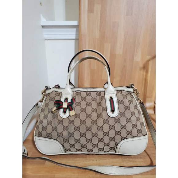 Authentic Gucci Brown GG Canvas Princy Satchel Bag - Picture 1 of 14